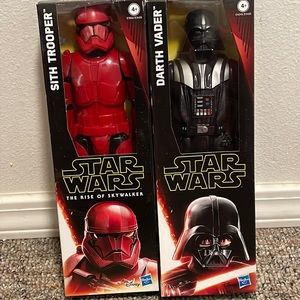 Star Wars Sith trooper and Darth Vader action figures